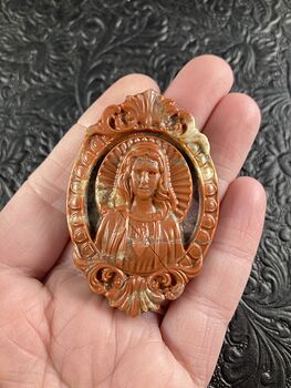 Mary Jasper Stone Jewelry Pendant Ornament #P4vzR8VvJgs