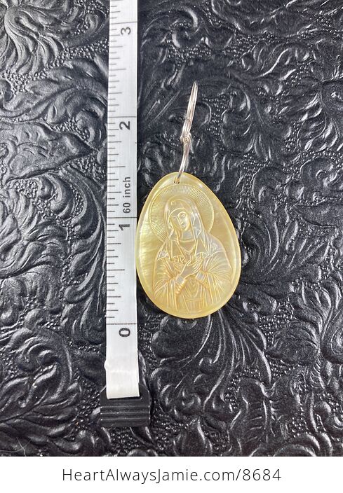 Mary Mother of Pearl Shell Jewelry Pendant Ornament - #2sJ28PYcipI-6
