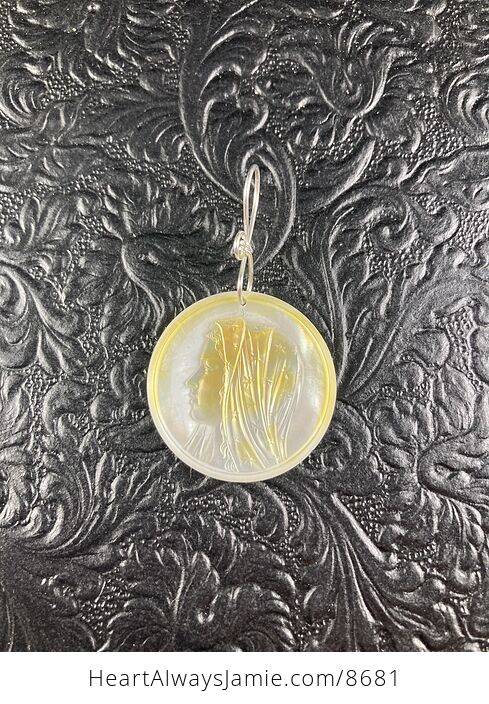 Mary Mother of Pearl Shell Jewelry Pendant Ornament - #NhkfUPfgGUo-5