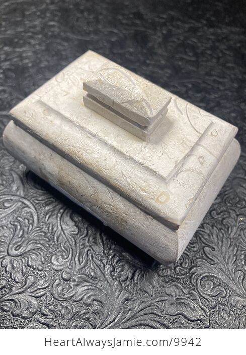 Matte Marble Stone Jewelry or Trinket Box - #LNpWQJlEB1g-2