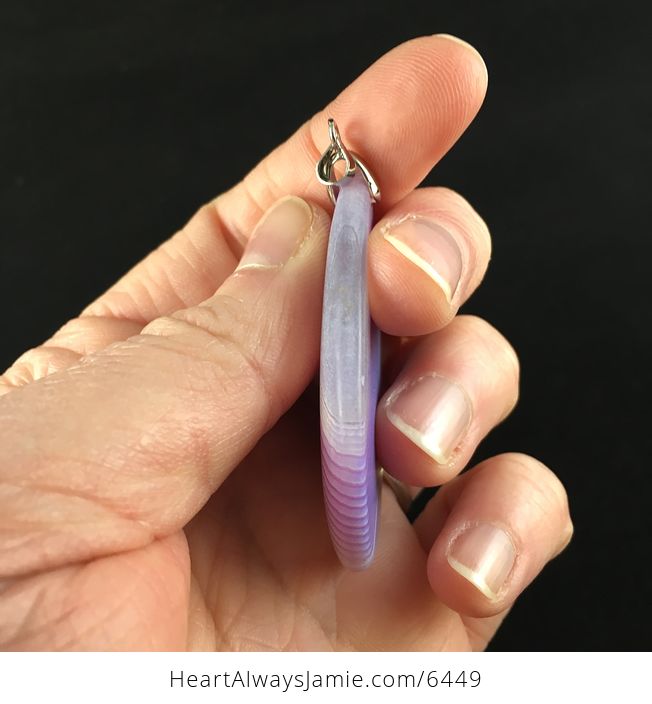 Matte Purple Agate Stone Jewelry Pendant - #6MNtWht4Axc-5