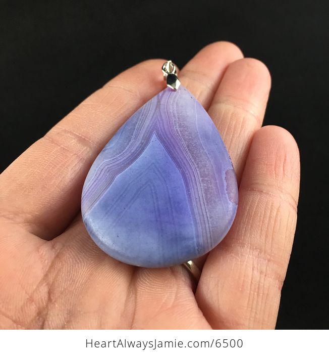 Matte Purple Agate Stone Jewelry Pendant - #ibOnHpuX8kU-2