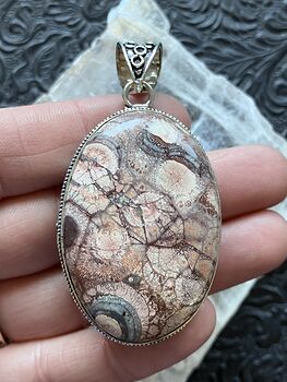 Mexican Birdseye Jasper Rhyolite Pendant Stone Jewelry Crystal #N6XL1YQPkBc