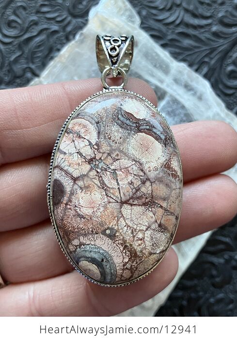 Mexican Birdseye Jasper Rhyolite Pendant Stone Jewelry Crystal - #N6XL1YQPkBc-1