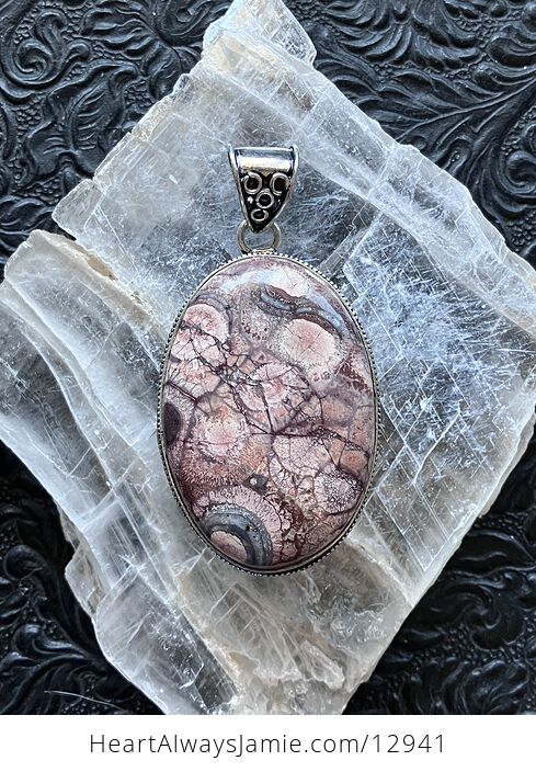 Mexican Birdseye Jasper Rhyolite Pendant Stone Jewelry Crystal - #N6XL1YQPkBc-2