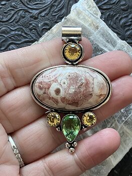 Mexican Birdseye Jasper Rhyolite Stone Jewelry Crystal Pendant #TezYWlf9uPg