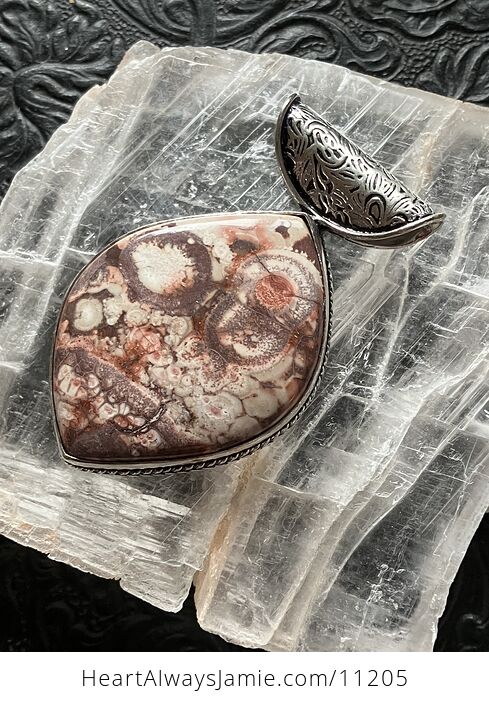 Mexican Birdseye Jasper Rhyolite Stone Jewelry Crystal Pendant - #1wf8ECCNKIk-8