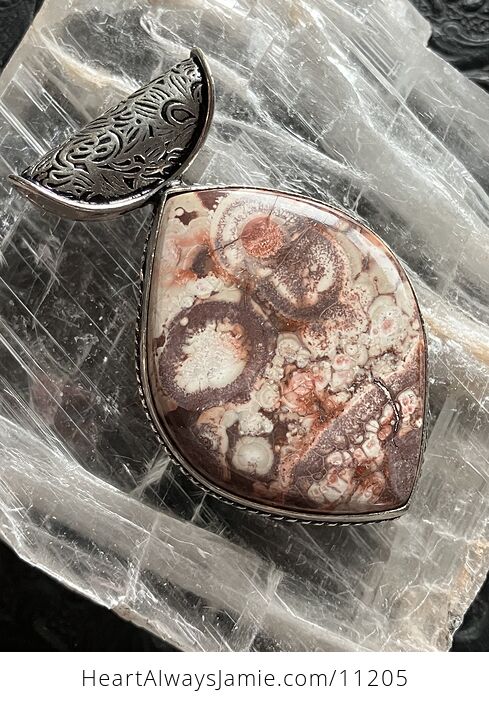 Mexican Birdseye Jasper Rhyolite Stone Jewelry Crystal Pendant - #1wf8ECCNKIk-1