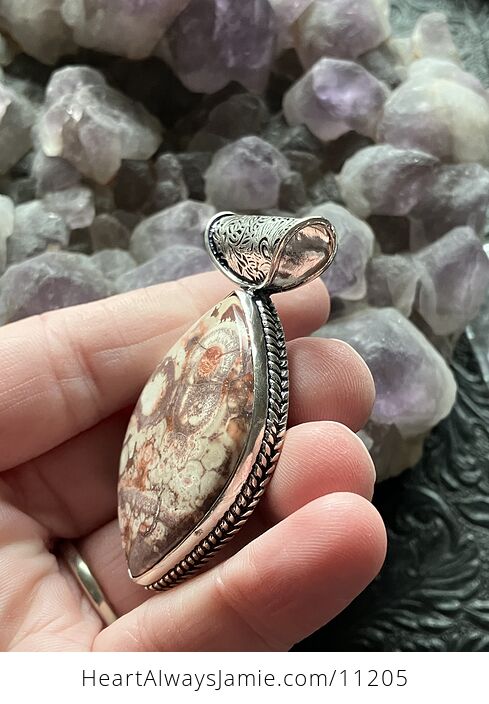 Mexican Birdseye Jasper Rhyolite Stone Jewelry Crystal Pendant - #1wf8ECCNKIk-4