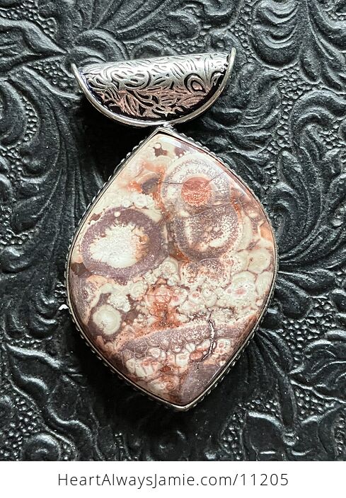 Mexican Birdseye Jasper Rhyolite Stone Jewelry Crystal Pendant - #1wf8ECCNKIk-6