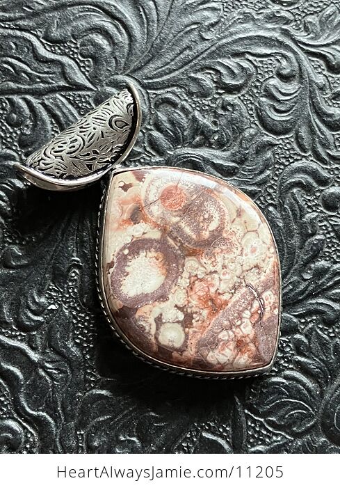 Mexican Birdseye Jasper Rhyolite Stone Jewelry Crystal Pendant - #1wf8ECCNKIk-7