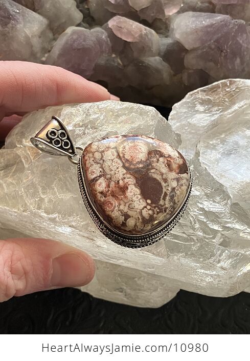 Mexican Birdseye Jasper Rhyolite Stone Jewelry Crystal Pendant - #JfwPBAoEwyY-2