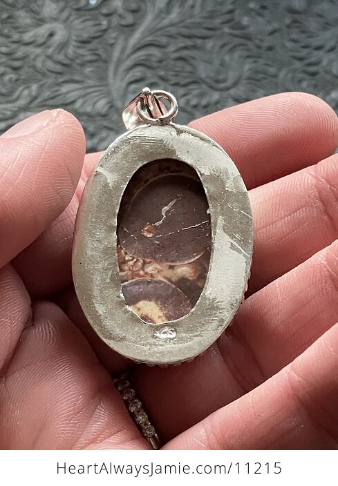 Mexican Birdseye Jasper Rhyolite Stone Jewelry Crystal Pendant - #e8UkTkYLcI4-4
