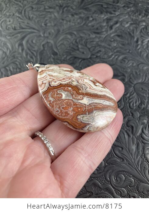 Mexican Crazy Lace Agate Stone Jewelry Pendant - #PZ1co5kOeKY-5