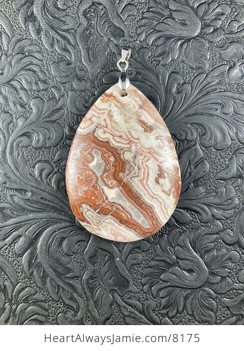 Mexican Crazy Lace Agate Stone Jewelry Pendant - #PZ1co5kOeKY-1
