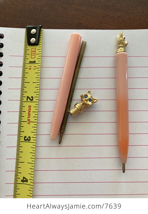 Miniature Pen Set Cat and Scottie Dog with Rhinestone Eyes - #ho3e8m1HcvI-8