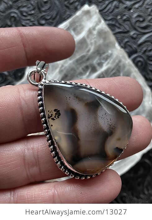 Montana Agate Chalcedony Crystal Stone Jewelry Pendant - #Csay8T6TmA4-3