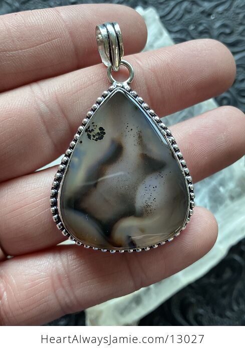 Montana Agate Chalcedony Crystal Stone Jewelry Pendant - #Csay8T6TmA4-2