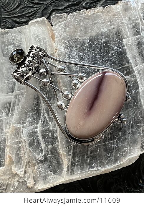 Mookaite and Citrine Gemstone Jewelry Crystal Fidget Pendant - #sTndfHmYKlo-6