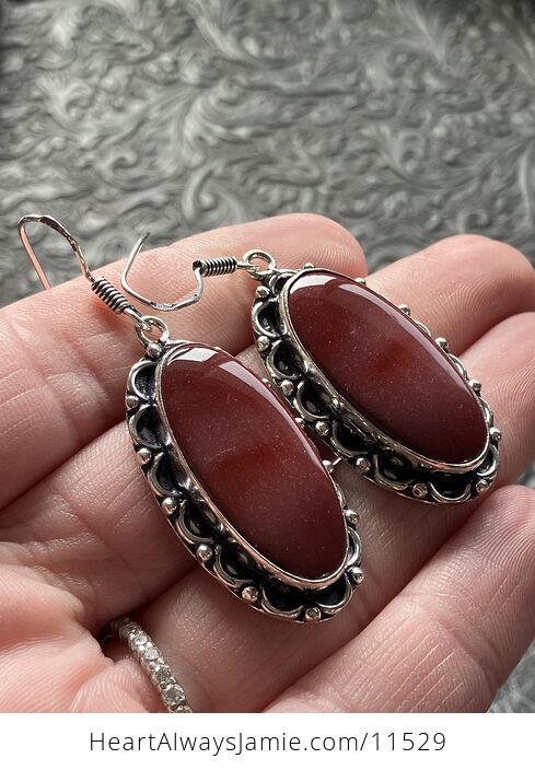 Mookaite Crystal Stone Jewelry Earrings - #CPiKzVnKsCg-2