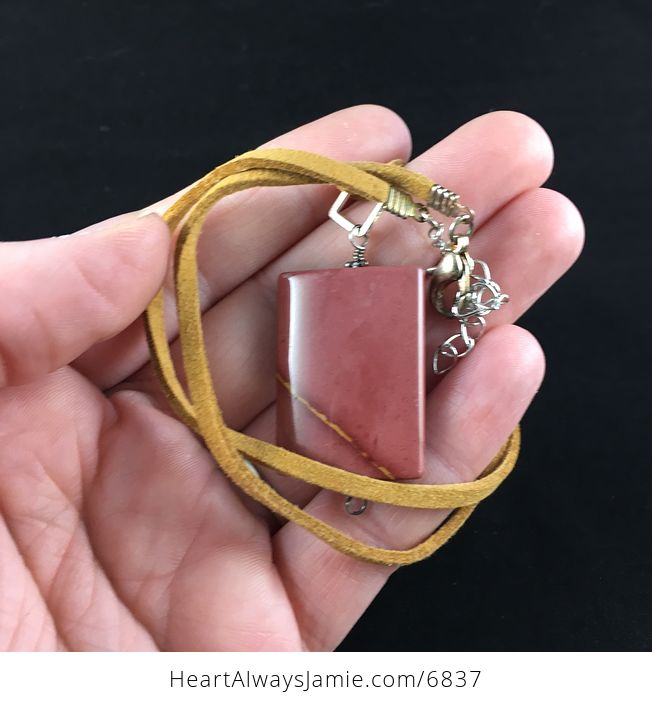 Mookaite Jasper Stone Jewelry Pendant Necklace - #tHzq6I5mfSI-1