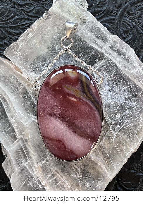 Mookaite Moukaite Jasper Crystal Stone Jewelry Pendant - #WAt8A8TbfZM-5