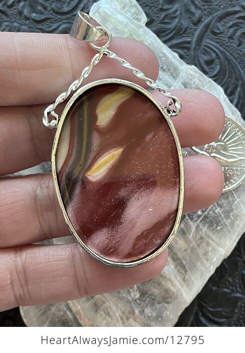 Mookaite Moukaite Jasper Crystal Stone Jewelry Pendant - #WAt8A8TbfZM-7