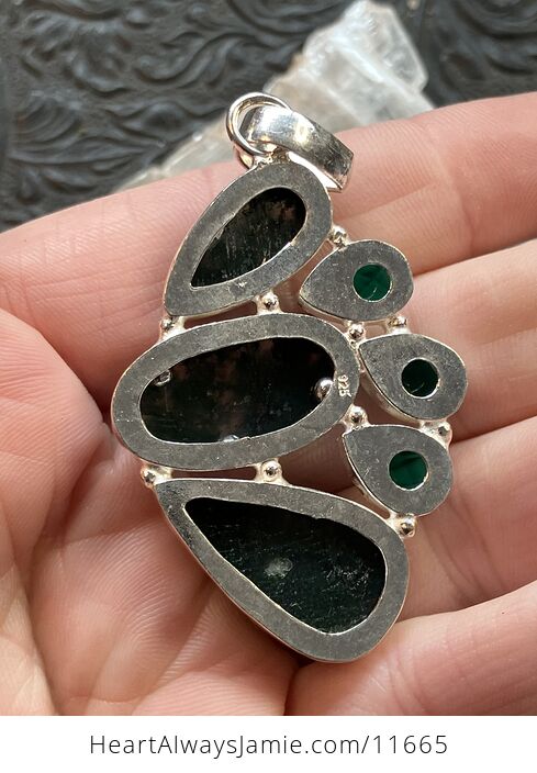 Moss Agate and Green Stone Jewelry Crystal Pendant - #23wyBmErOt8-5