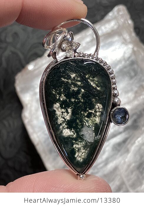 Moss Agate Floral Pendant Crystal Stone Jewelry - #pt0JazRKKKQ-5