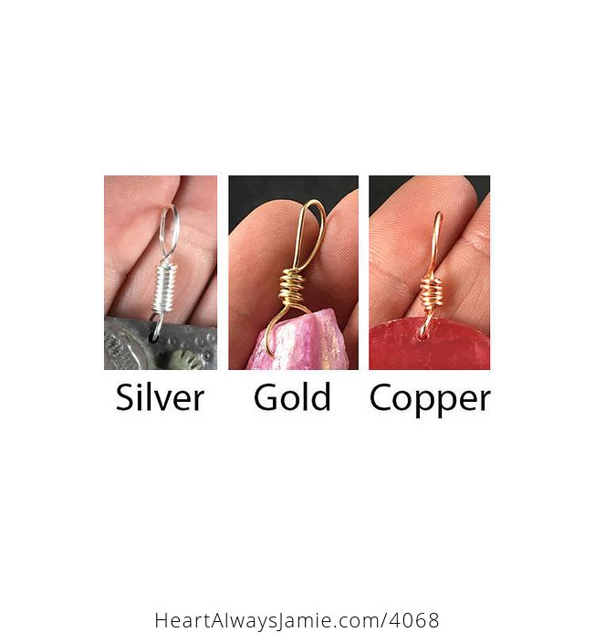 Moss Agate Stone Heart Shaped Jewelry Necklace Pendant - #KO6bNz2hAd8-8
