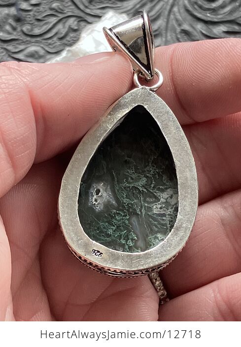 Moss Agate Stone Jewelry Crystal Pendant - #3mb8meUR8QY-7