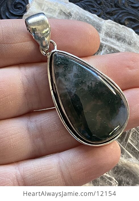 Moss Agate Stone Jewelry Crystal Pendant - #CdBm2boFP44-3