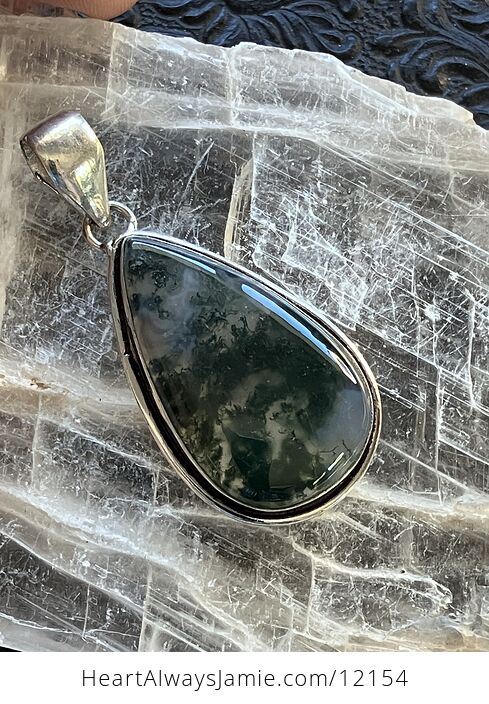 Moss Agate Stone Jewelry Crystal Pendant - #CdBm2boFP44-1