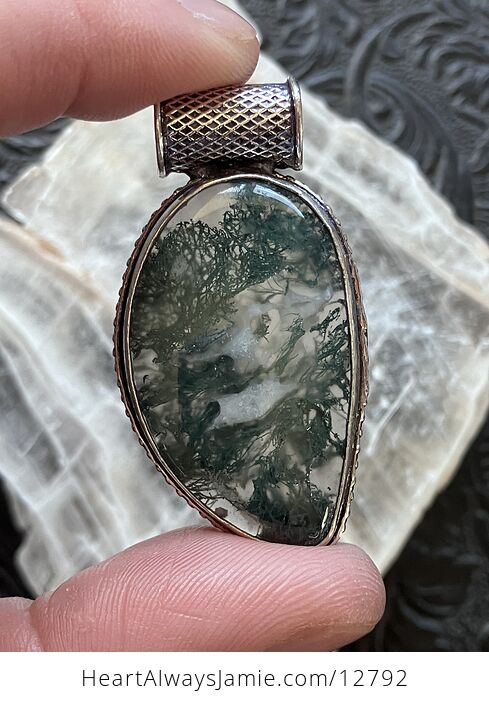 Moss Agate Stone Jewelry Crystal Pendant - #ctB0L62t3dI-8