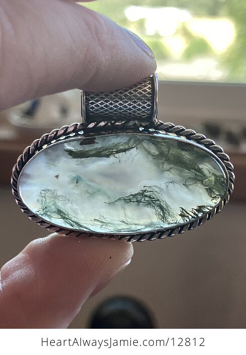 Moss Agate Stone Jewelry Crystal Pendant - #vdwSK7yLpdE-7