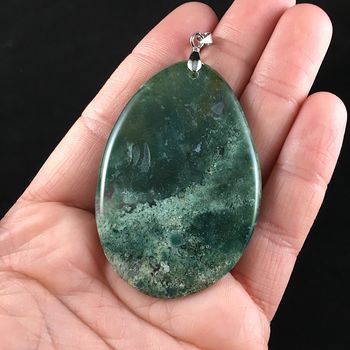 Moss Agate Stone Jewelry Pendant #AsW7rhRffos