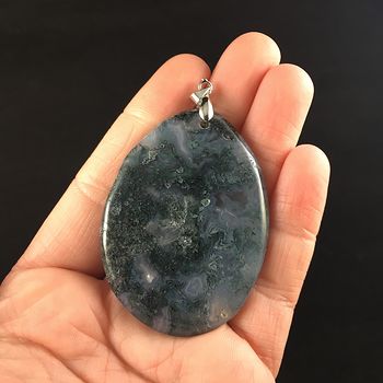 Moss Agate Stone Jewelry Pendant #LIg7FwOSkgQ
