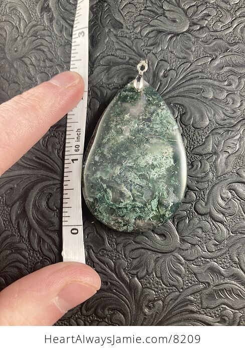 Moss Agate Stone Jewelry Pendant - #0yZdry9r9sw-2