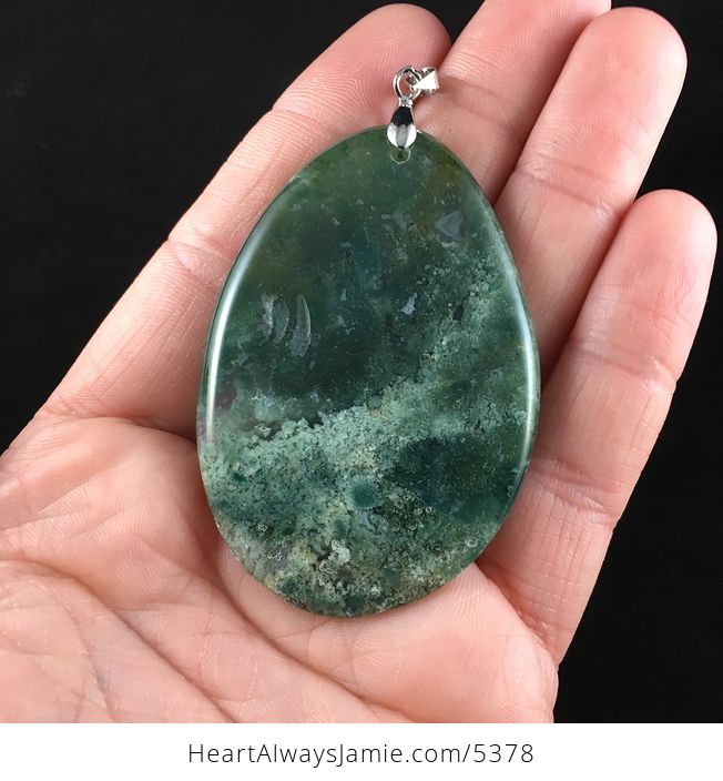 Moss Agate Stone Jewelry Pendant - #AsW7rhRffos-1