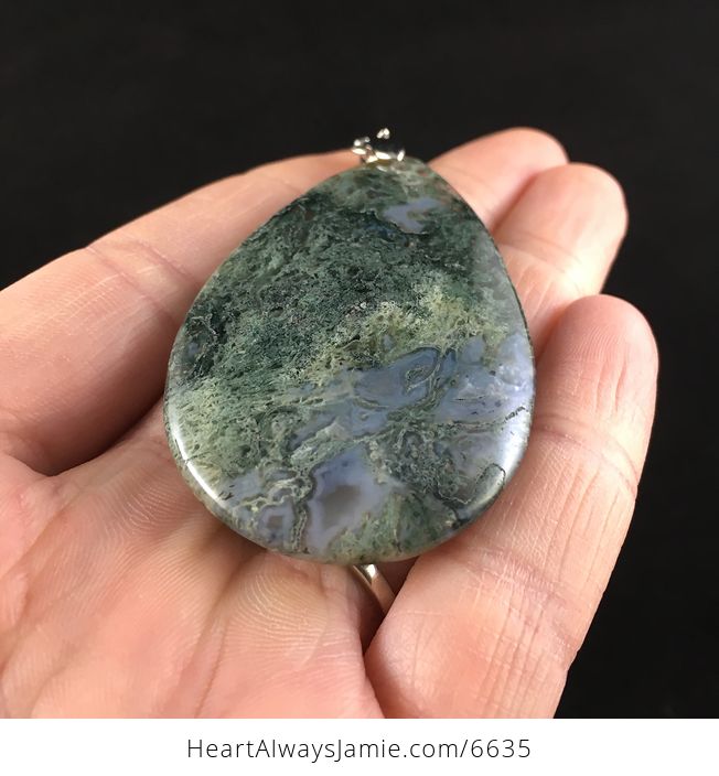 Moss Agate Stone Jewelry Pendant - #MEJehNfCtz0-2