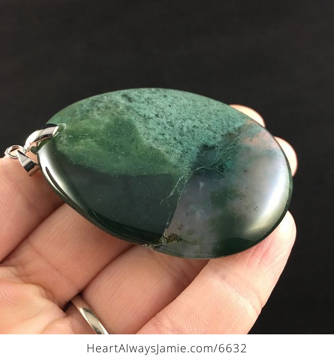 Moss Agate Stone Jewelry Pendant - #OMOEv5g5dKQ-8