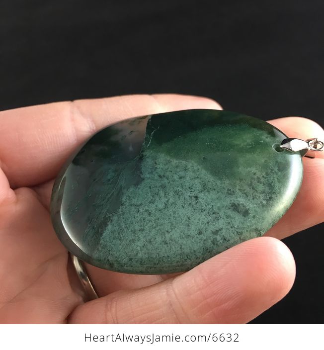 Moss Agate Stone Jewelry Pendant - #OMOEv5g5dKQ-7