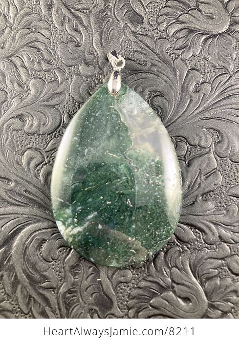 Moss Agate Stone Jewelry Pendant - #PUYbk3RoOH0-4