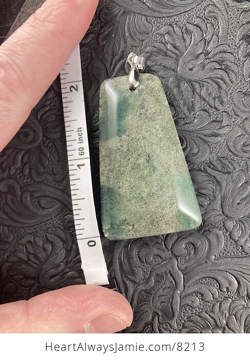 Moss Agate Stone Jewelry Pendant - #QPeRvezkN84-4