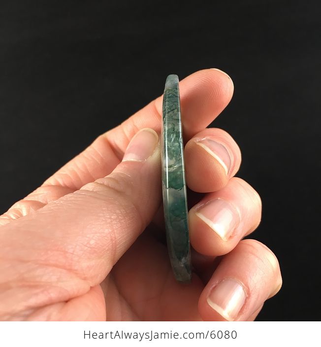 Moss Agate Stone Jewelry Pendant - #WRODCLk0S5g-5