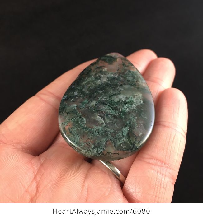 Moss Agate Stone Jewelry Pendant - #WRODCLk0S5g-2