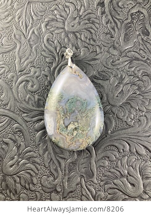 Moss Agate Stone Jewelry Pendant - #Zj7VhxxF2GY-6