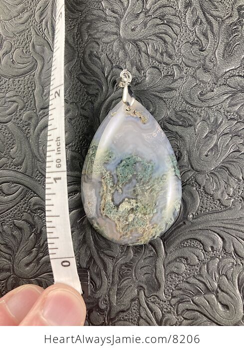 Moss Agate Stone Jewelry Pendant - #Zj7VhxxF2GY-1
