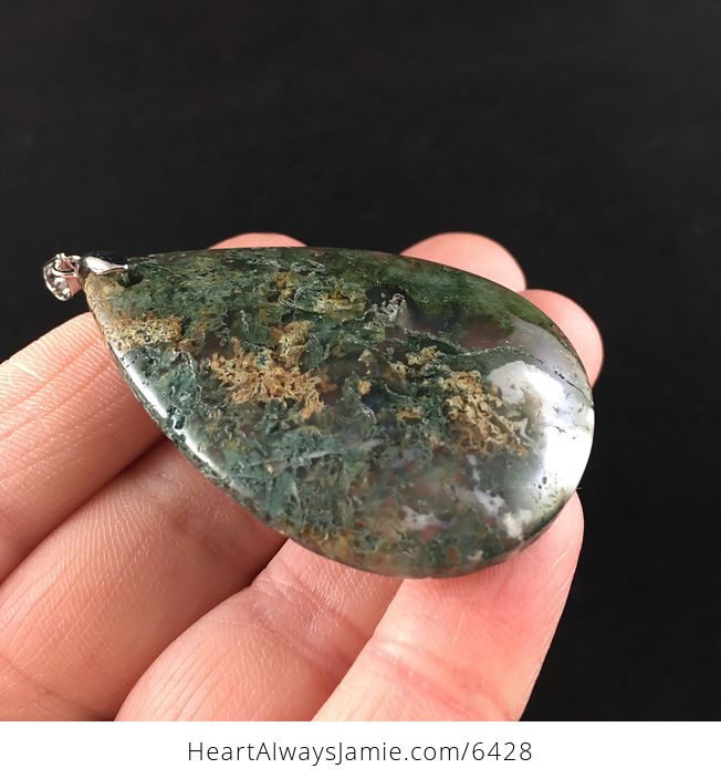 Moss Agate Stone Jewelry Pendant - #bhrL2ji917M-4