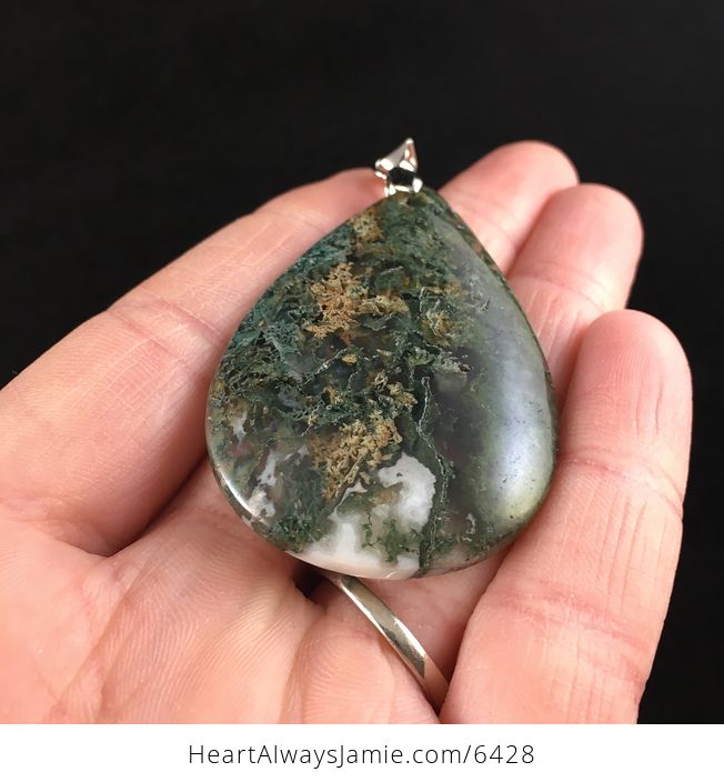 Moss Agate Stone Jewelry Pendant - #bhrL2ji917M-2